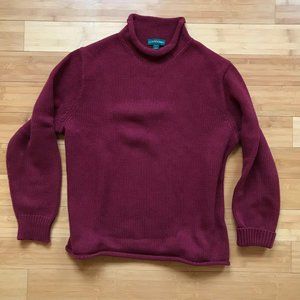 Men's J. Crew Turtle Neck Sweater RED Large NWOT